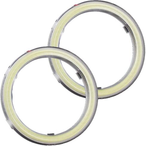Everbrightt 1-Pair أزرق 70 مم 60SMD COB LED عيون الملاك لمبة هالة حلقة ضوء المصباح مع السكن in Saudi Arabia