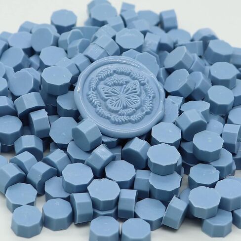 230 Pcs Sealing Wax Beads for Wax Seal Stamp, Perfect for Cards Envelopes, Wedding Invitations, Wine Packages, Gift Wrapping (Dusty Blue) in Saudi Arabia