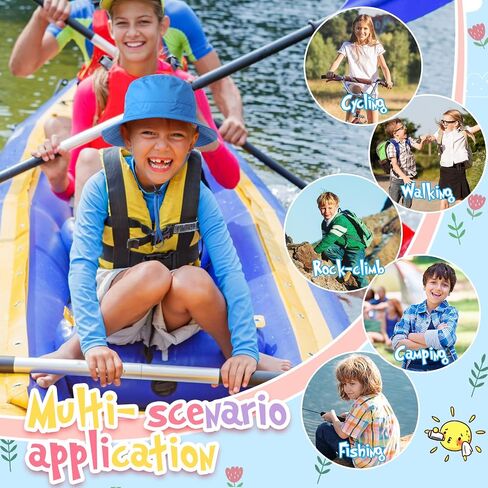 2 Pcs Sun Hat for Kids Bucket Hat for 2-6 Years Toddler Boys Girls UV Protection Adjustable Summer Beach Fishing Hat in Saudi Arabia