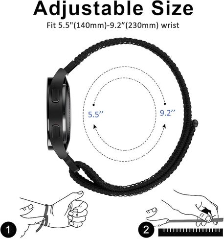 Replacement Band for Garmin Vivoactive 4 Watch Bands/Garmin Forerunner 255/265 / Forerunner 935/945 Bands, Nylon Sports Loop Strap Wristbands for Garmin Venu 3 / Garmin Venu 2 Smartwatch Women Men in Kuwait