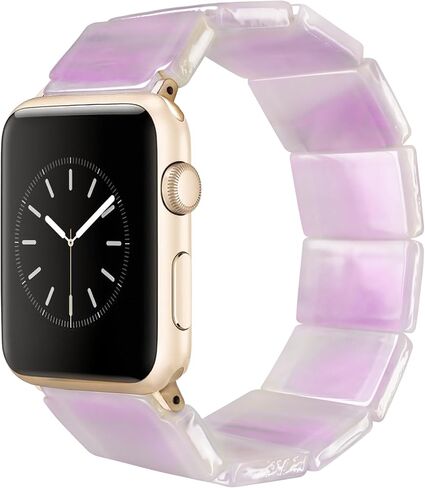سوار ساعة أنيق من الراتنج من Heesch متوافق مع سلسلة ساعات Apple Ultra/SE/8/7/6/5/4/3/2/1، سوار ساعة مرن على شكل سلحفاة سوار معصم مجوهرات للنساء والفتيات لساعة iWatch، 38/40/41 ملم، 42 /44/45/49 ملم in Kuwait