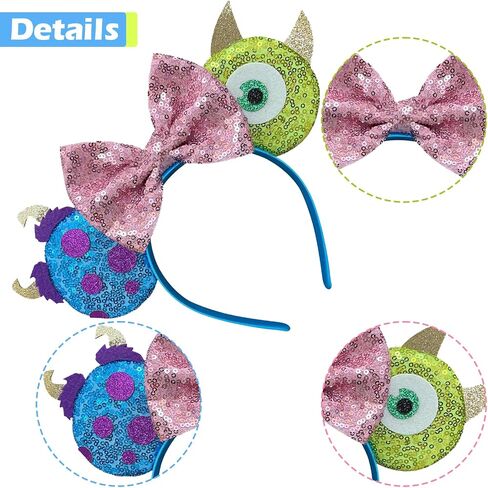 Mouse Ears Headband Birthday Decorations For Women Stitches Birthday Headband Accessorize The Party With Princess in Saudi Arabia