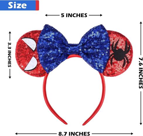 Mouse Ears Headband Birthday Decorations For Women Stitches Birthday Headband Accessorize The Party With Princess in Saudi Arabia