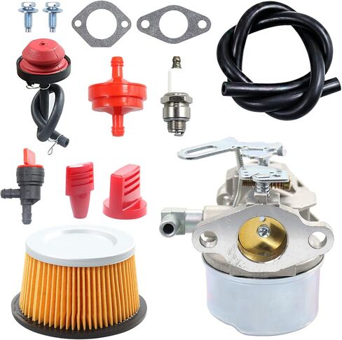 640084 Carburetor with 30727 Air Cleaner Replaces Tecumseh 632107, 632107A, 640084, 640084A, 640084B, 640299 for Tecumseh HSSK50, HSSK55, HS50, LH195SP, LH195SA Engines in Saudi Arabia