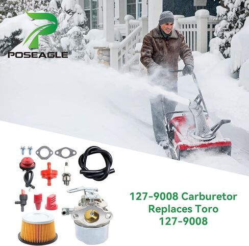 640084 Carburetor with 30727 Air Cleaner Replaces Tecumseh 632107, 632107A, 640084, 640084A, 640084B, 640299 for Tecumseh HSSK50, HSSK55, HS50, LH195SP, LH195SA Engines in Saudi Arabia