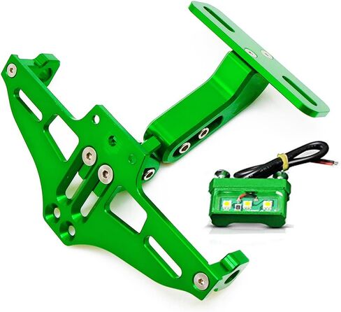 Universal Motocycle License Plate Bracket Holder with LED Light Ho Tidy Tail, Fit with Yamaha Kawasaki Honda Suzuki Ducati (Black) in Saudi Arabia