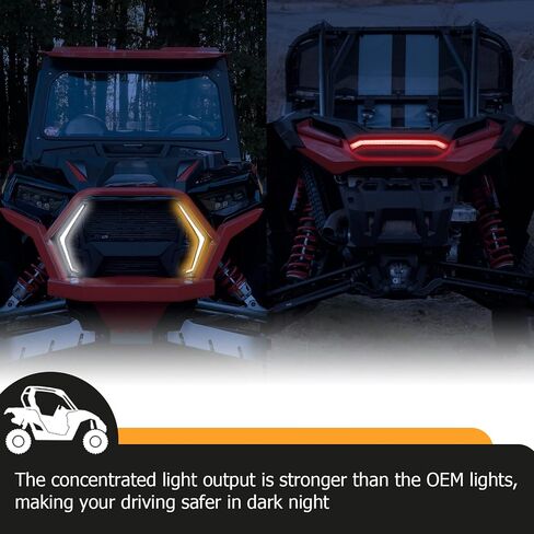 WeiSen IP67 RZR XP Fang Lights, Turn Signal lights & Center Taillight Assembly, Street Legal Rear Brake Lights Compatible with 2019-2024 Polaris RZR XP 1000/Turbo (replace OEM #2884053#2413431) in Saudi Arabia