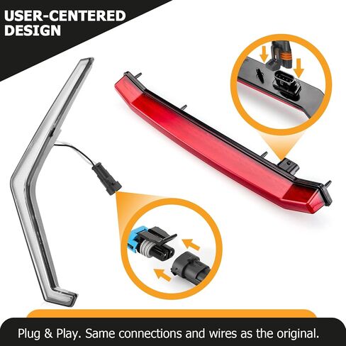 WeiSen IP67 RZR XP Fang Lights, Turn Signal lights & Center Taillight Assembly, Street Legal Rear Brake Lights Compatible with 2019-2024 Polaris RZR XP 1000/Turbo (replace OEM #2884053#2413431) in Saudi Arabia