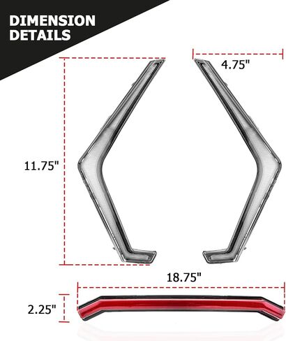WeiSen IP67 RZR XP Fang Lights, Turn Signal lights & Center Taillight Assembly, Street Legal Rear Brake Lights Compatible with 2019-2024 Polaris RZR XP 1000/Turbo (replace OEM #2884053#2413431) in Saudi Arabia