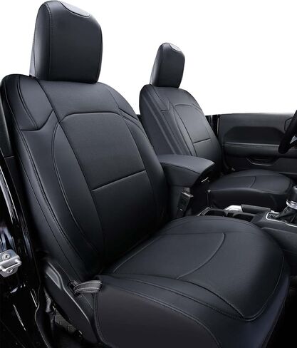 Car Seat Covers Custom Fit for Jeep Gladiator 2020-2024 with Waterproof Leather and Airbag Compatible Automotive Vehicle Cushion Protector Easy to Install in Saudi Arabia