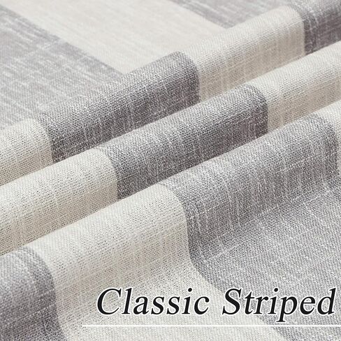 لوحة ستارة تعتيم كاملة من WEST LAKE، رمادي بيج، شريط عمودي لمعالجة النوافذ، حلقات معالجة للنوافذ معزولة حراريًا لتقليل الضوضاء 100 ستارة تعتيم لغرفة المعيشة، غرفة النوم، 50 بوصة عرض × 84 بوصة طول، لوحتان، رمادي/أبيض in Kuwait