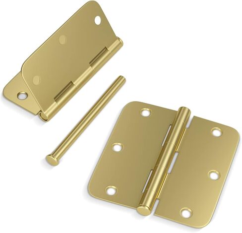 Haidms 24 Pack Matte Black Door Hinges 3.5 Inch x 3.5 Inch Interior Door Hinges Black Doors Hinges Black Finish with 1/4" Radius Corners in Saudi Arabia