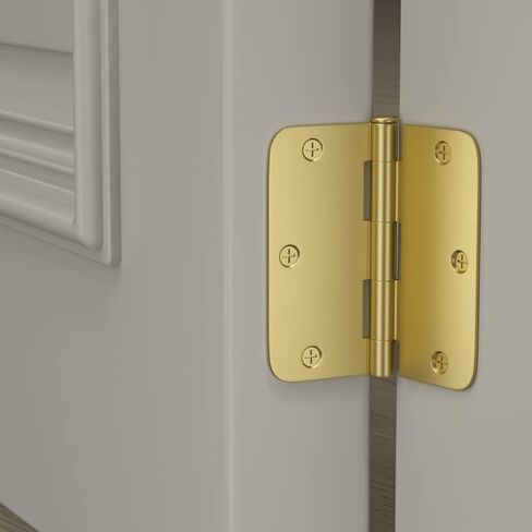 Haidms 24 Pack Matte Black Door Hinges 3.5 Inch x 3.5 Inch Interior Door Hinges Black Doors Hinges Black Finish with 1/4" Radius Corners in Saudi Arabia