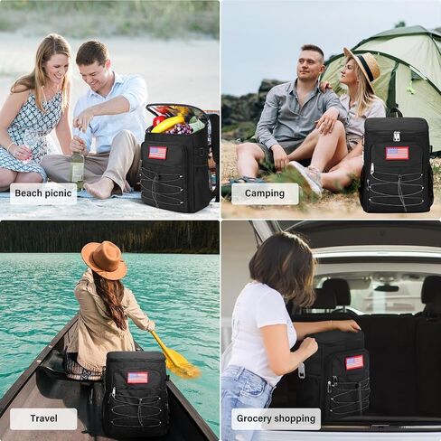 Cooler Backpack, Backpack Coolers Insulated Leak Proof, Large Capacity Waterproof Cooler Bag, Portable Lightweight Beach Travel Camping Lunch Backpack for Men and Women in Kuwait