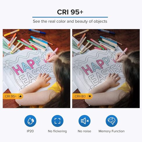 مصابيح مكتب LED من SANSI للمكتب، مصباح مكتبي للتحكم باللمس بدون ضوء أزرق مع 6 مستويات سطوع، 4 أوضاع مع وظيفة الذاكرة، مصباح طاولة حديث 10 وات 950 لومن للقراءة المنزلية، أبيض in Kuwait