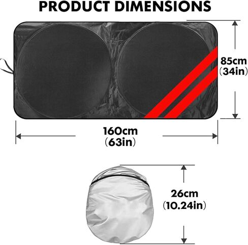 Foldable Sunshade Compatible with Charger Challenger Durango Ram Models Avenger Dodge Charger Sun Shade for Windshield Dodge Challenger Sun Shade Car Windshield Sun Shade Keeps Your Vehicle Cool in Kuwait