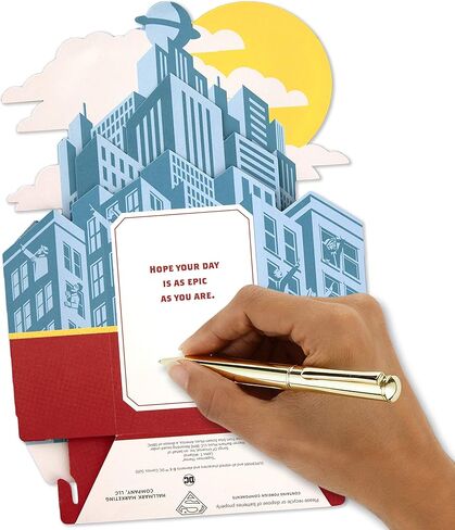 Hallmark Superman Pop Up Father's Day Card or Birthday Card with Music (Plays Superman Theme) Paper Wonder 3D Card in Saudi Arabia