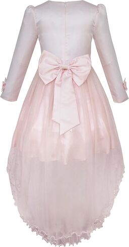 Sunny Fashion Flower Girls Dress White Wedding Pageant Bridesmaid Gown Size 3-10 in Saudi Arabia