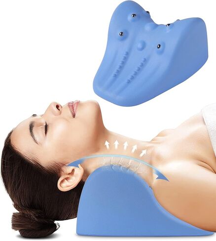 Neck and Shoulder Relaxer, Neck Stretcher with Magnetic Therapy, Cervical Traction Device for TMJ Pain Relief and Muscle Relax, Cervical Spine Alignment Chiropractic Pillow in Saudi Arabia
