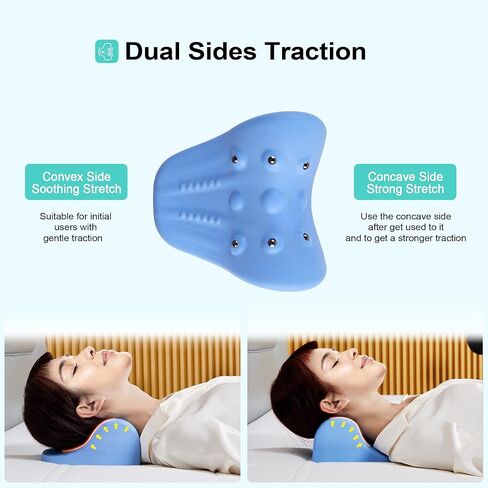 Neck and Shoulder Relaxer, Neck Stretcher with Magnetic Therapy, Cervical Traction Device for TMJ Pain Relief and Muscle Relax, Cervical Spine Alignment Chiropractic Pillow in Saudi Arabia