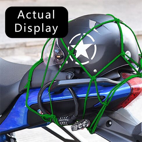 Bungee Cargo Net Motorcycle, Automotive Cargo Nets, Heavy Duty Bungee Net with 6 Adjustable Hooks, 15.7"x15.7" Small Cargo Net for Motorcycle Helmet, Bike, ATV, UTV, Luggage (Red) in Saudi Arabia