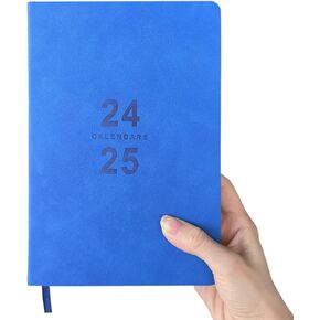 مخطط يومي 2024-2025، مخطط أكاديمي 2024-2025 مخطط أسبوعي وشهري، مخطط كتاب التقويم مع جدول كل ساعة 8.5 بوصة × 5.8 بوصة، يوليو 2024 إلى يونيو 2025، غطاء جلد صناعي (أسود)