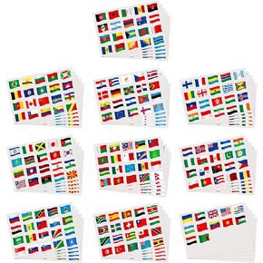 960 Pcs World Flag Stickers - Country, Passport, Mini National Flag Stickers for School, Journal, Scrapbook, Planner, Travel, Party Decor, Kids' Party Favors