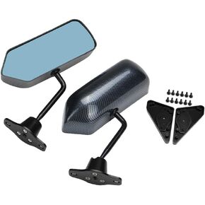 1 Pair Universal F1 Style Side Mirrors Blue Glass Carbon Fiber Rearview Mirror for Racing Cars in Kuwait