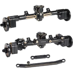 1/24 محوري SCX24 نحاسي أمامي وخلفي لمحور البوابة مع محاور عجلات سداسية وتروس فولاذية ومجموعة عمود القيادة لـ 1/24 RC الزاحف المحوري SCX24 Deadbolt C10 Jeep Gladiator Ford Bronco Upgrade in Kuwait