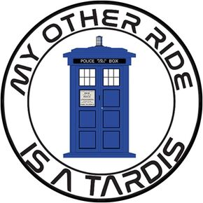 My Other Ride is A Tardis Sticker Decal Notebook Car Laptop 5" x 5" (Color)