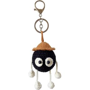 Handmade Crochet Keychain Plush Ball Crafts Cute And Cool Car Backpack Key Charm Funny Gifts For Women Young Girls