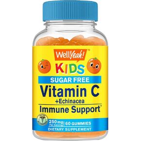 Echinacea (5 mg) with Vitamin C (250 mg) Sugar Free Gummies for Kids|Immune Support Supplement | Orange Flavor | 60 Count
