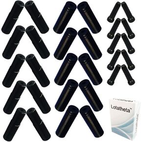 (Total 30 PCS 10 PCs 5mm Black Alloy Road Mountain Bicycle Bike Brake Cable Tips Caps End Crimp + 10 PCs 4mm Shift Derailleur Cable Tips End + 10 PCs Cable End Crimps