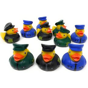 Bulk 24 Pack Police Rubber Ducky Assortment - Perfect for Law Enforcement