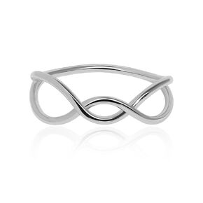 Meissa Gold Silver Rings for Women Thumb Rings 925 Sterling Silver Infinity Index Finger Rings Entwined Line Statement Handmade Rings, Gold, 5.25