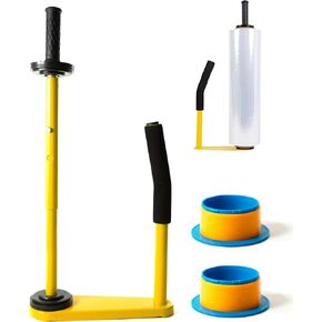 Plastic Wrap Dispenser Holder - Shrink Wrap Handle or Pallet Stretch Film Packing Machine for 18 inch and 20 inch Rolls