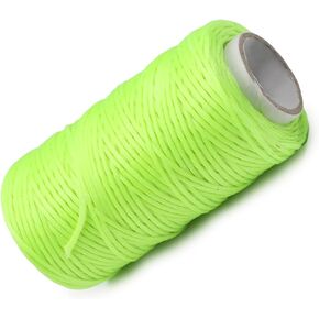Utoolmart 164 Feet Leather Sewing Waxed Thread 1mm Flat Wax String Practical Long Stitching Thread for Craft DIY/Shoe Repairing/Leather Projects/Book Binding/Gift Wrapping