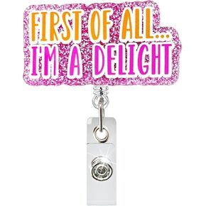 It's Fine I'm Fine Everything is Fine Nurse Badge Reels Holder Retractable with Clip for Nurse Women Funny Badge Reels Retractable Nursing Doctor Medical Alligator Clip Work ID Badge Office in Saudi Arabia
