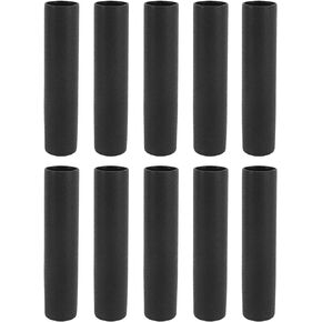 Set of 10 Black Fitness Equipment Handle Grips Protective Sleeves - Pipe Tube Wrap Handle Bars Covers for Enhanced Grip Comfort and Protection