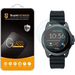 Supershieldz (3 Pack) Designed for Fossil Men's Gen 5E 44mm Smartwatch Tempered Glass Screen Protector, Anti Scratch, Bubble Free