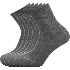 Mens Cotton Crew Socks，6 Pairs Men's Dress Socks Made of Classic Cotton Polyester for Business Suit