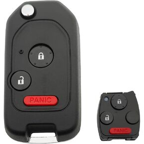 Modified Folding Flip Replacement Key Fob Cover Case fit for Honda 2003-2012 Accord 2006-2013 Civic EX 2009-2015 Pilot 2005-2006 CR-V Odyssey Ridgeline Keyless Entry Key Fob