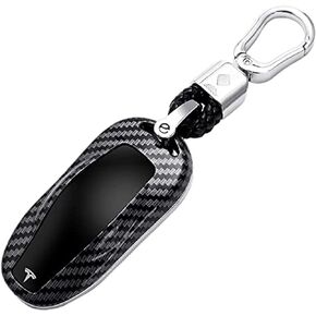 Key Fob Cover protector case for Tesla Key cover Model S/3/Y ABS Carbon Fiber Pattern Smart Remote Control Car Key Protector