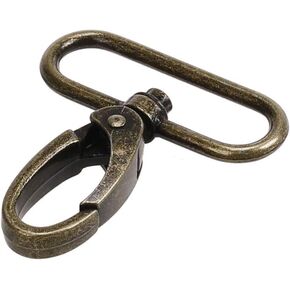 Usew 1.5-inch Antique Brass Curved Lobster Clasps Swivel Trigger Clips Snap (Pack of 10)
