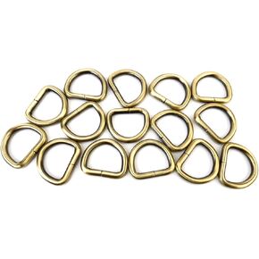 15 Pcs Metal D Rings Heavy Duty Non-Welded Iron D Ring Buckle for Sewing