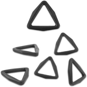 EXTEMPORE Plastic Triangle Ring Buckle, Webbing Slider Adjust Buckle, Straps Parts,1in 6Pcs