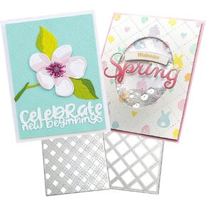 Cut Dies Set of 2 Pack Backgrounds Frame DIY Crafts for Paper Card Making Metal Scrapbooking Cutting Tools Album Arts Embossing Template ("Clouds and Conch- 111x143mm") in Saudi Arabia