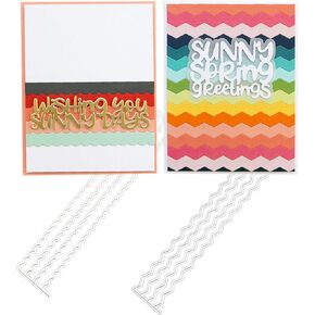 Cut Dies Set of 2 Pack Backgrounds Frame DIY Crafts for Paper Card Making Metal Scrapbooking Cutting Tools Album Arts Embossing Template ("Clouds and Conch- 111x143mm")
