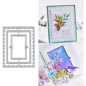 3Pcs Rectangle Arrow Frame Metal Cutting Die Cuts, Rectangle Arrow Frame Embossing Stencils DIY Crafts Cards Cutting Dies Cuts for DIY Embossing Card Making Photo Decorative Paper Dies Scrapbooking