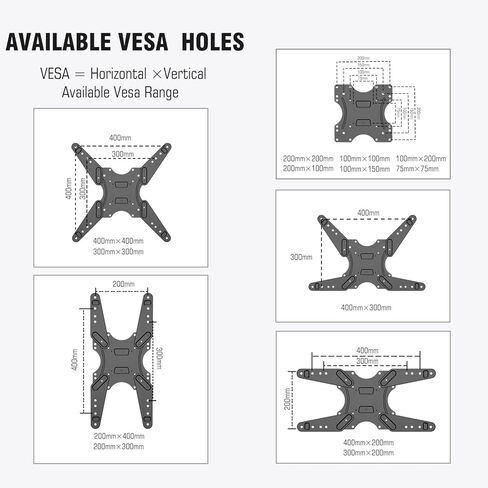 FORGING MOUNT Corner TV Wall Mount، دعامة واحدة مفصلية، ذراع تلفزيون كامل الحركة لمعظم أجهزة التلفاز المنحنية المسطحة مقاس 26-55 بوصة مع إمالة ودوران وتمتد 18 بوصة، تحمل 88 رطلًا، بحد أقصى VESA 400 × 400 مم in Kuwait